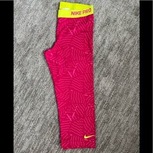 Pink Nike Pro Leggings